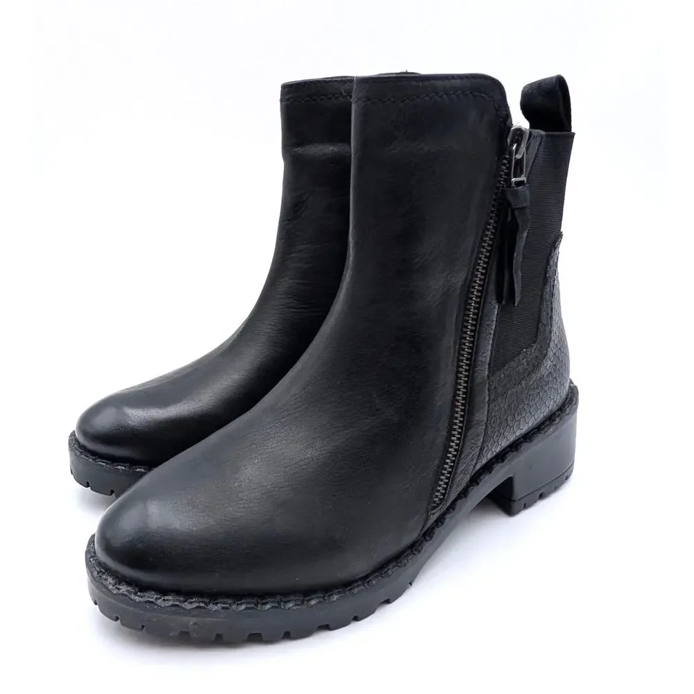 Vintage Foundry Co. Alara Ankle Boot Round Toe Women's Black Size US8 EU38.5